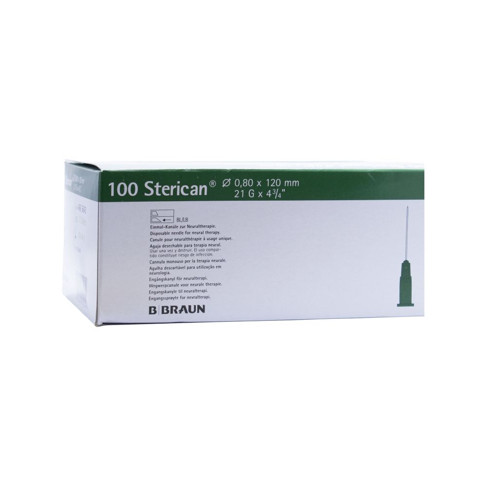AIGUILLES STERICAN 21G 0,8X120MM VERTE B/100